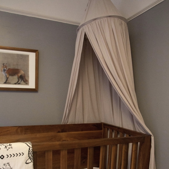 Gray Canopy for Reading Nook, over Crib or Bed - Picture 3 of 3